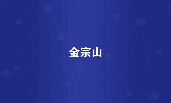 金宗山