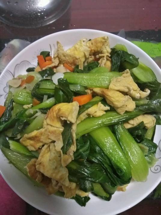 青菜萝卜炒鸡蛋