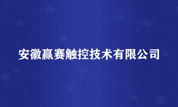 安徽赢赛触控技术有限公司