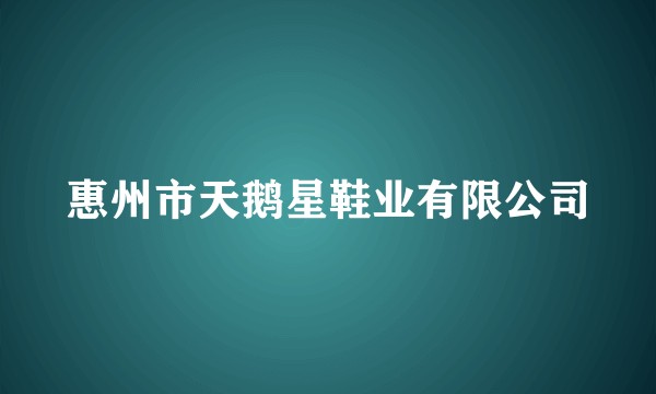 惠州市天鹅星鞋业有限公司