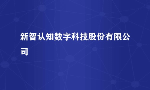 新智认知数字科技股份有限公司