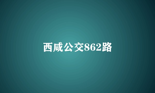 西咸公交862路