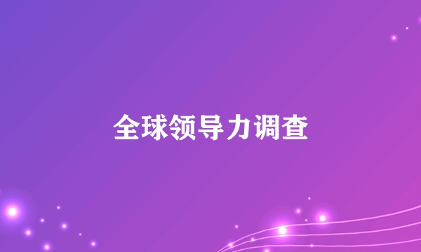 全球领导力调查