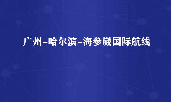 广州-哈尔滨-海参崴国际航线