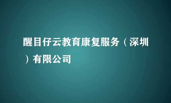 醒目仔云教育康复服务（深圳）有限公司