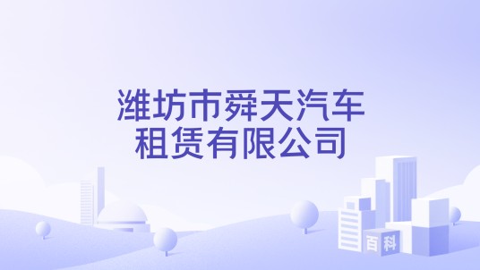 潍坊市舜天汽车租赁有限公司