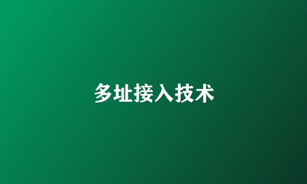 多址接入技术