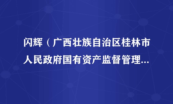 闪辉（广西壮族自治区桂林市人民政府国有资产监督管理委员会原副主任）