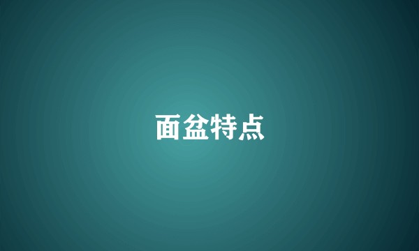 面盆特点
