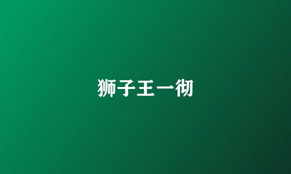 狮子王一彻