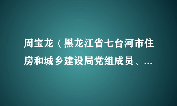 周宝龙（黑龙江省七台河市住房和城乡建设局党组成员、驻局纪检组组长）