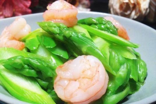 芦笋炒虾仁