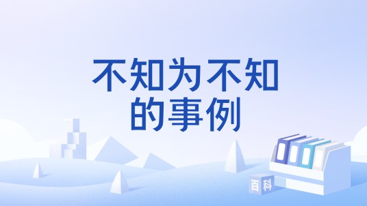 不知为不知的事例