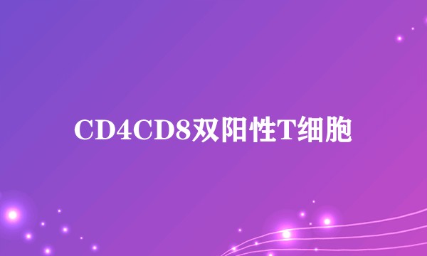 CD4CD8双阳性T细胞
