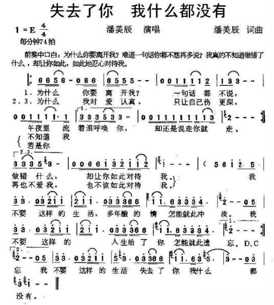 失去了你我什么都没有（潘美辰发行的专辑）