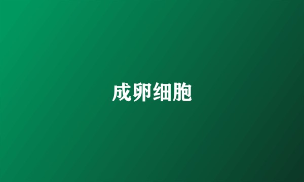 成卵细胞