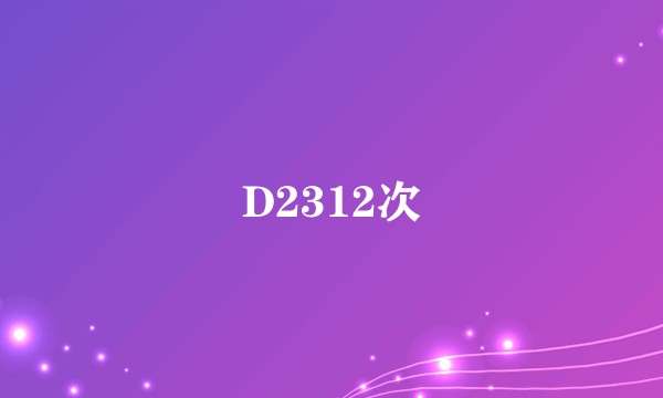 D2312次