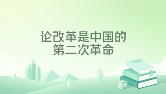 论改革是中国的第二次革命