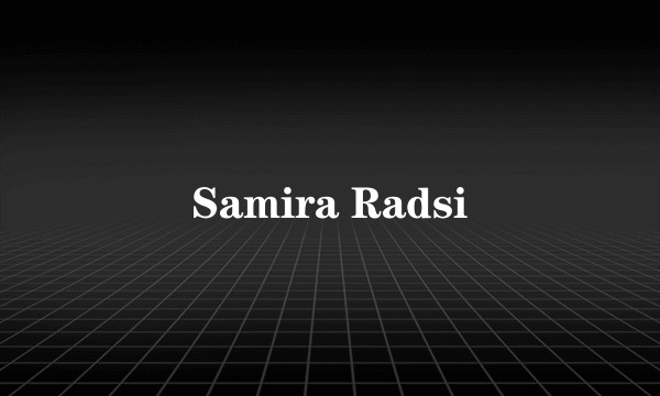 Samira Radsi
