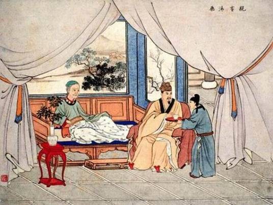 亲尝汤药图