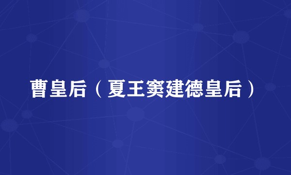 曹皇后（夏王窦建德皇后）