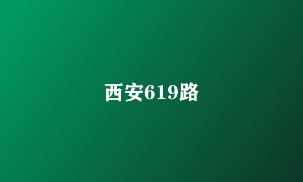 西安619路