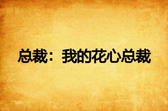 总裁:我的花心总裁
