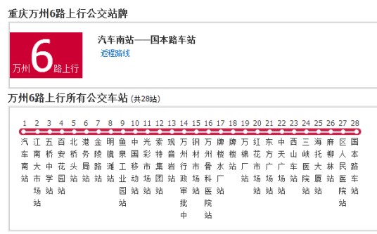 万州公交6路
