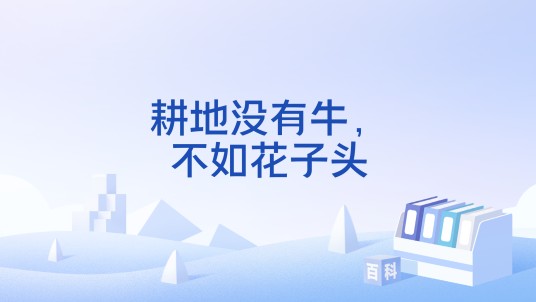 耕地没有牛，不如花子头