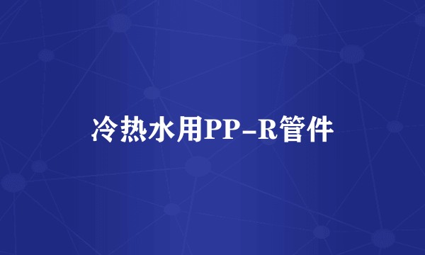 冷热水用PP-R管件