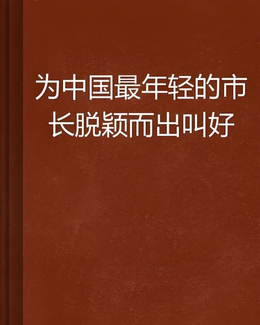 为中国最年轻的市长脱颖而出叫好