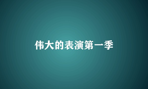 伟大的表演第一季