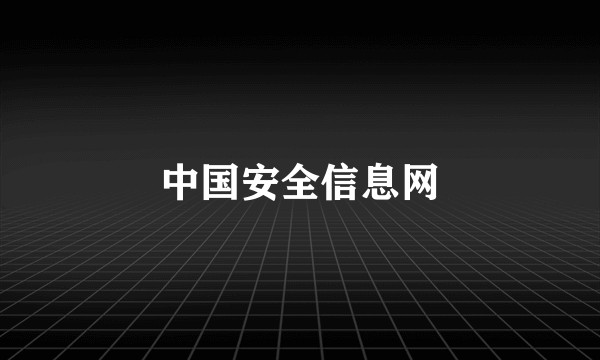 中国安全信息网
