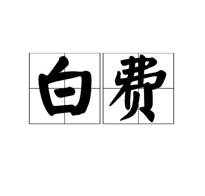 白费(汉语词语,指徒然耗费)