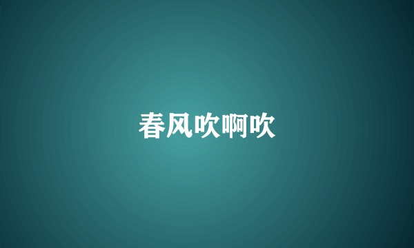 春风吹啊吹