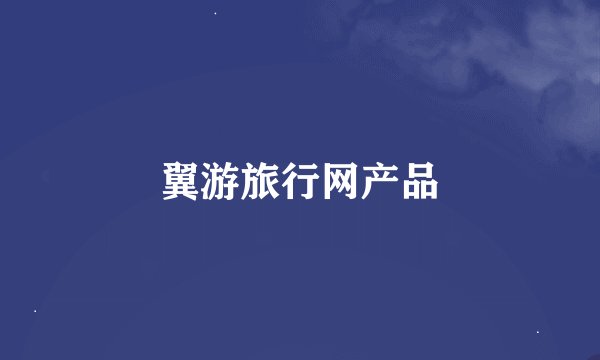 翼游旅行网产品