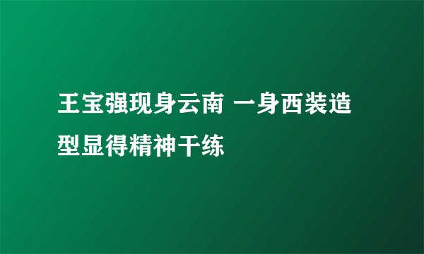 王宝强现身云南 一身西装造型显得精神干练
