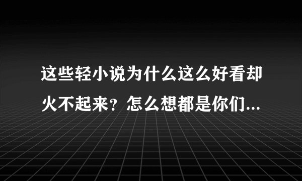 这些轻小说为什么这么好看却火不起来？怎么想都是你们的问题！