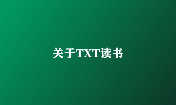 关于TXT读书