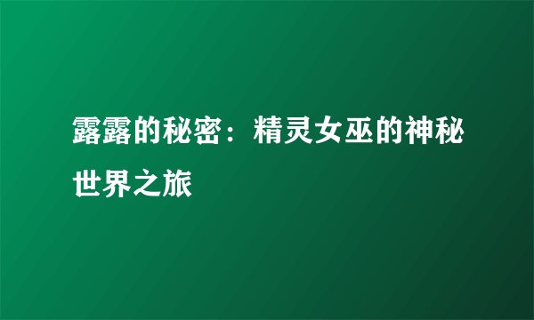 露露的秘密：精灵女巫的神秘世界之旅