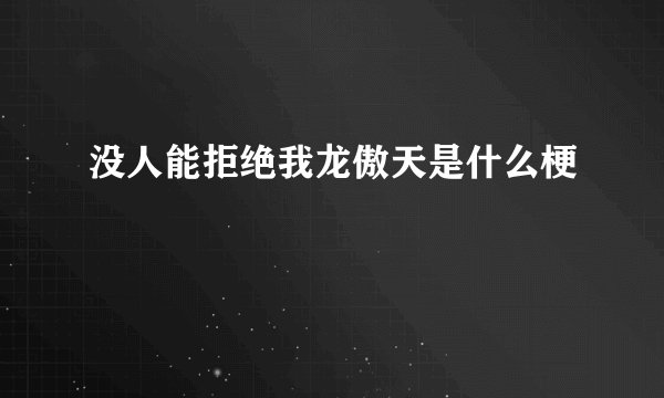没人能拒绝我龙傲天是什么梗