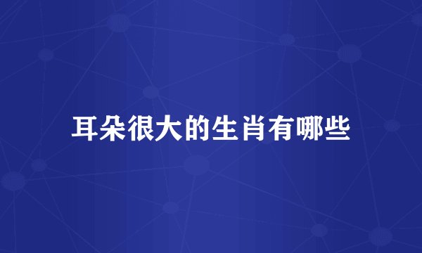 耳朵很大的生肖有哪些