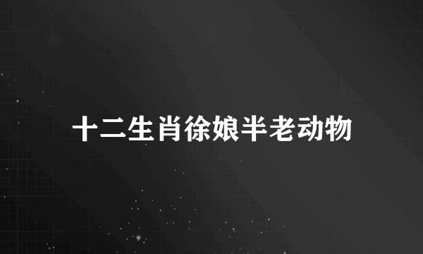 十二生肖徐娘半老动物