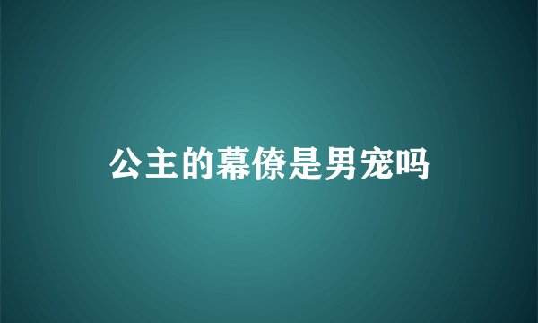 公主的幕僚是男宠吗