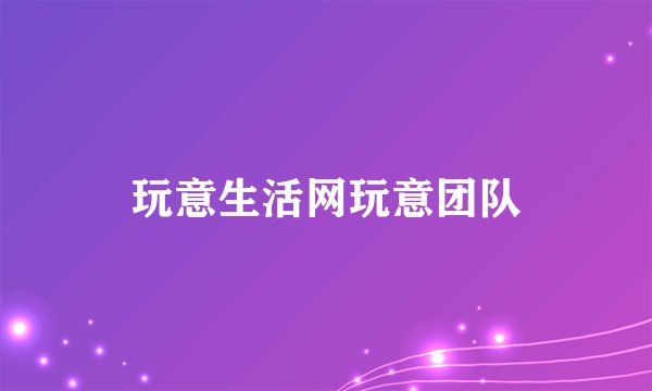 玩意生活网玩意团队