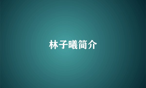 林子曦简介