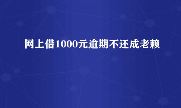 网上借1000元逾期不还成老赖