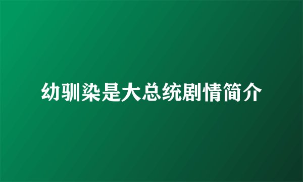 幼驯染是大总统剧情简介