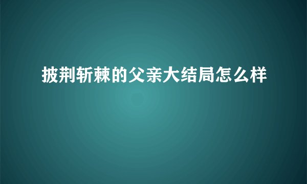 披荆斩棘的父亲大结局怎么样