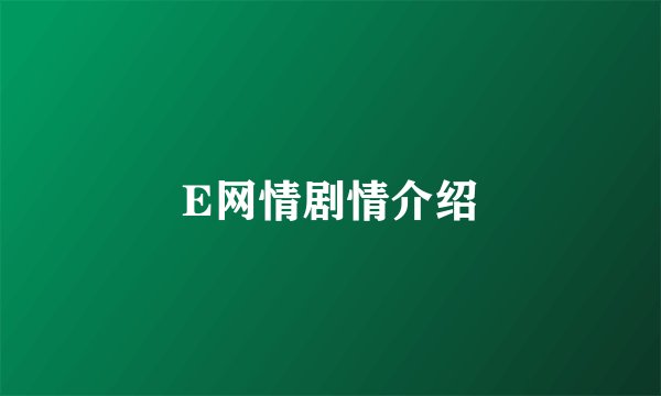 E网情剧情介绍